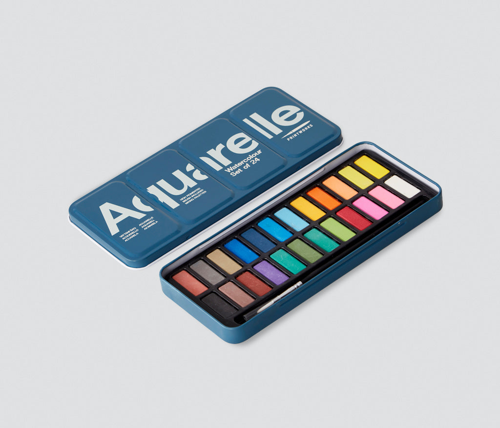 Printworks - Aquarelle Watercolour Paint Set, 24 Colours