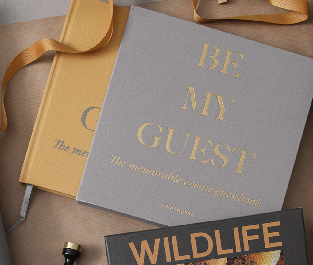 Guest Book - Beige/Yellow