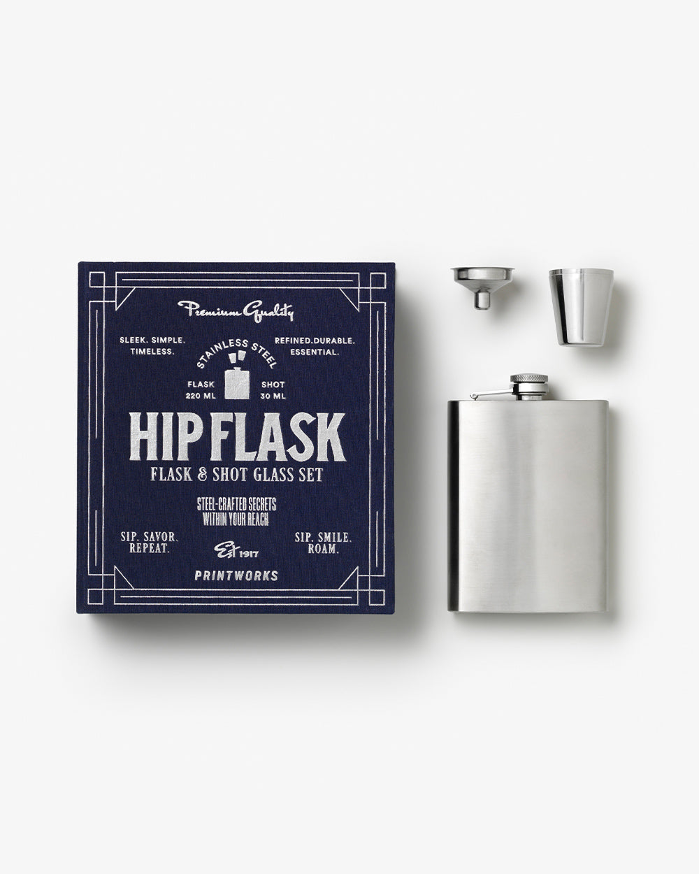 Hip Flask, Dark Blue