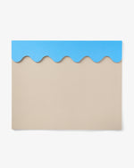 Desk Pad, Beige/Blue