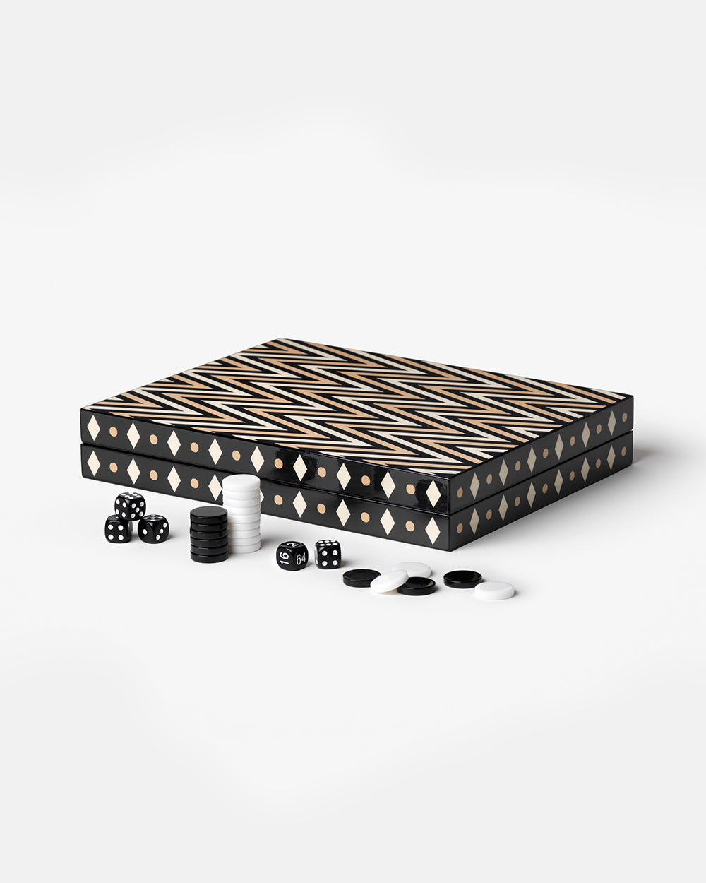 Lacquered Backgammon, Black