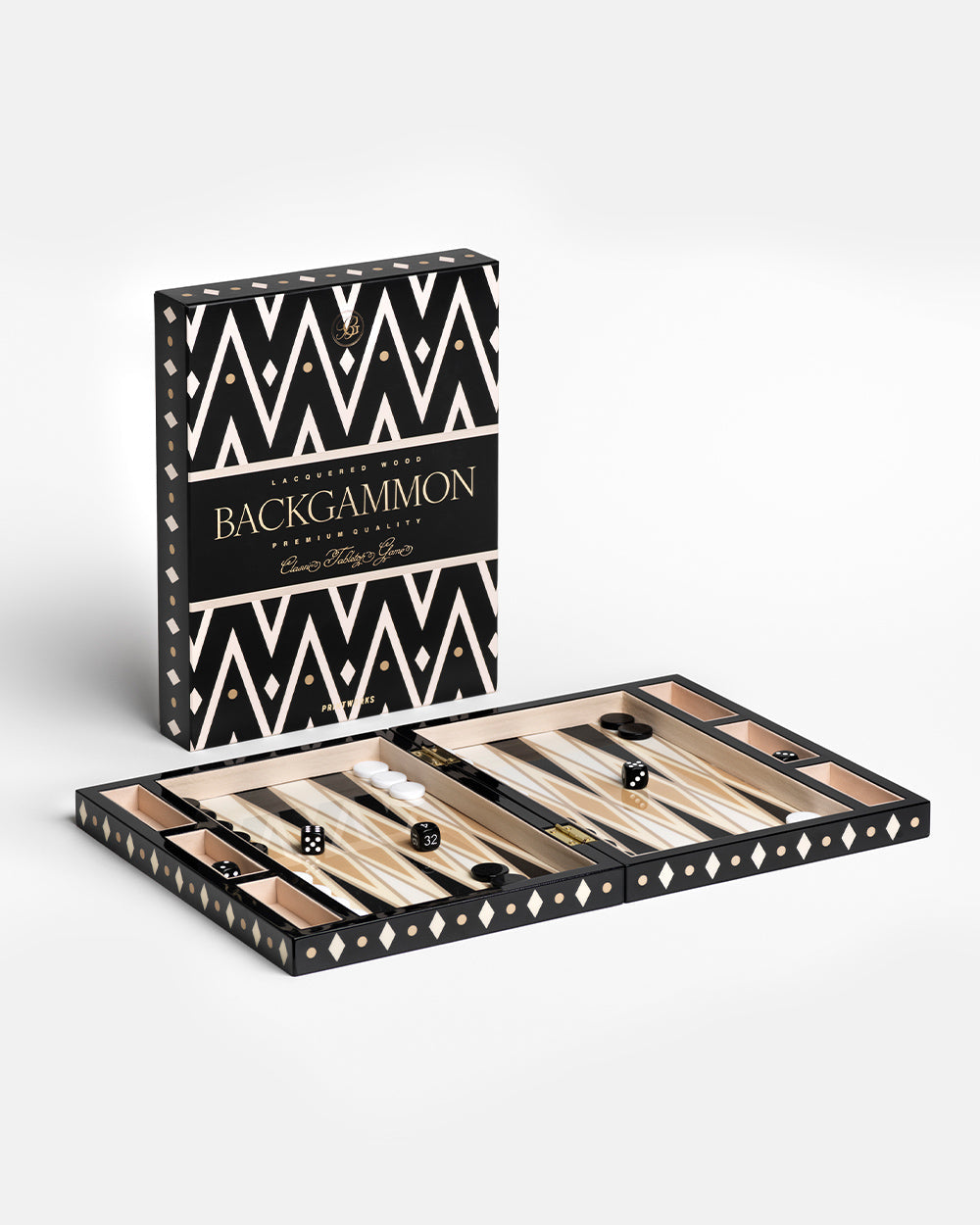 Lacquered Backgammon, Black