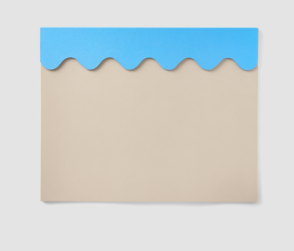 Desk Pad, Beige/Blue