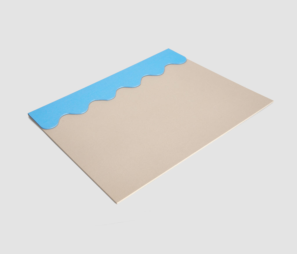 Desk Pad, Beige/Blue