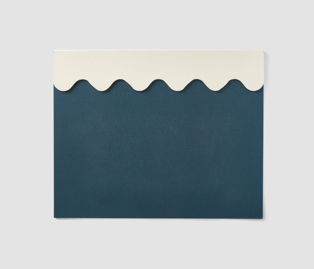 Desk Pad, Petroleum/Cream